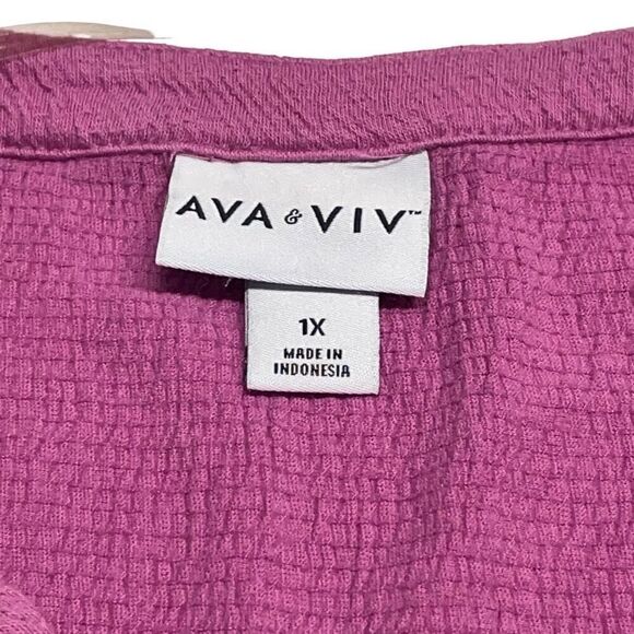 Ava & Viv Pink Dolman Textured Top - Picture 3 of 6